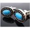 Silver Blue Turquoise Cufflinks.JPG